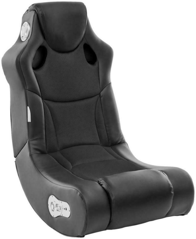 Gamingstuhl in Lederlook Schwarz