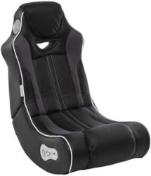 Gamingstuhl in Lederlook Grau, Schwarz