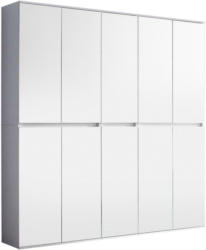 Garderobenschrank Mirror B: 185 cm Weiss