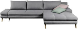 Ecksofa mit Schlaffunktion + Bettkasten Floby, Webstoff