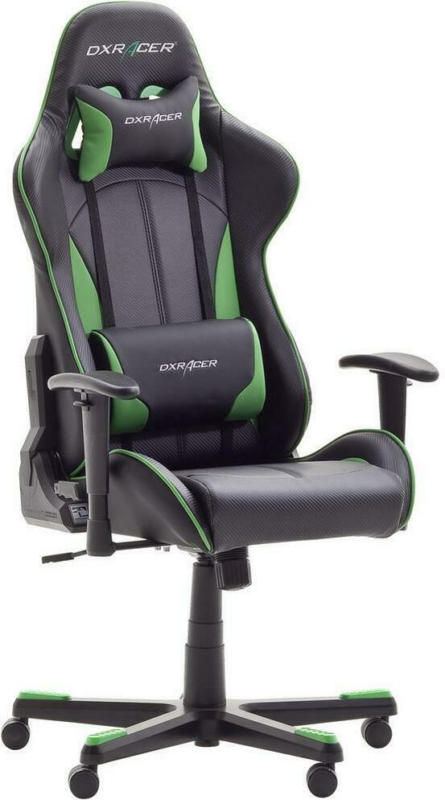 Gaming Stuhl mit Rückenkissen Schwarz/Grün