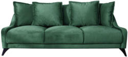3-Sitzer-Sofa Royal Rose mit Kissen Smaragdgrün