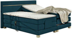 Boxspringbett 140/200 cm in Eichefarben, Petrol