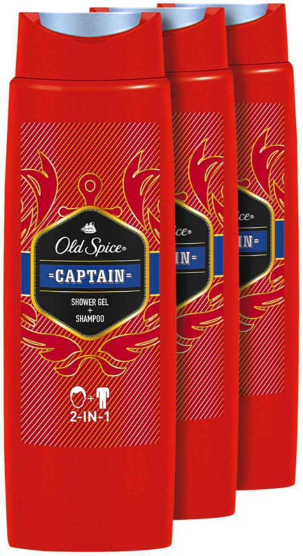 Gel doccia Old Spice Captain 2in1 3 x 250 ml -