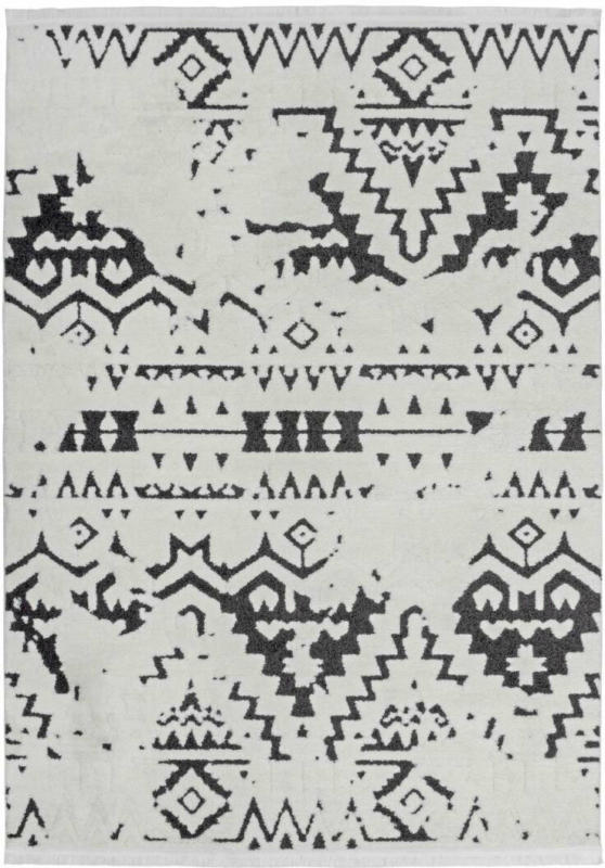 Hochflorteppich „Agadir“ 110 Weiß/Schwarz, 120x170cm 120x170 cm