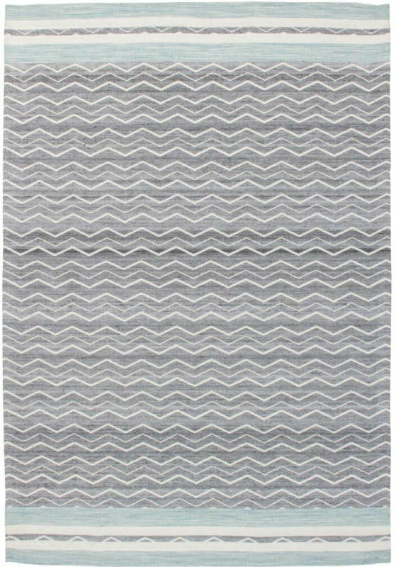 Flachgewebeteppich „Mirage 110“ Blau/Grau, 80x150cm 80x150 cm