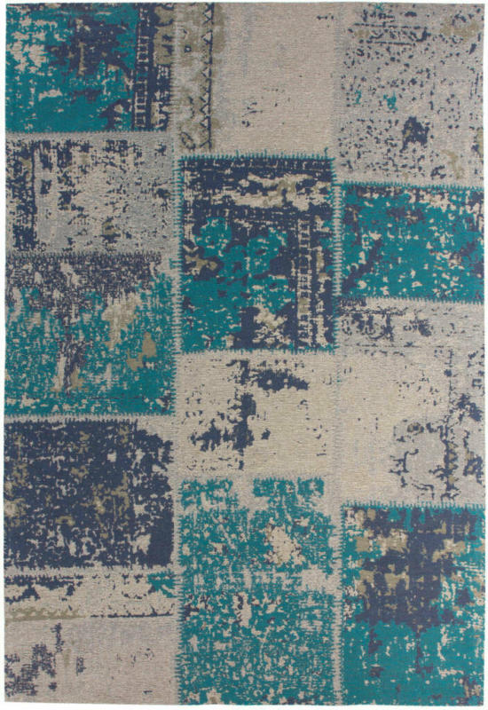 Flachgewebter Teppich „Matrix 110“, türkis 160x230 cm