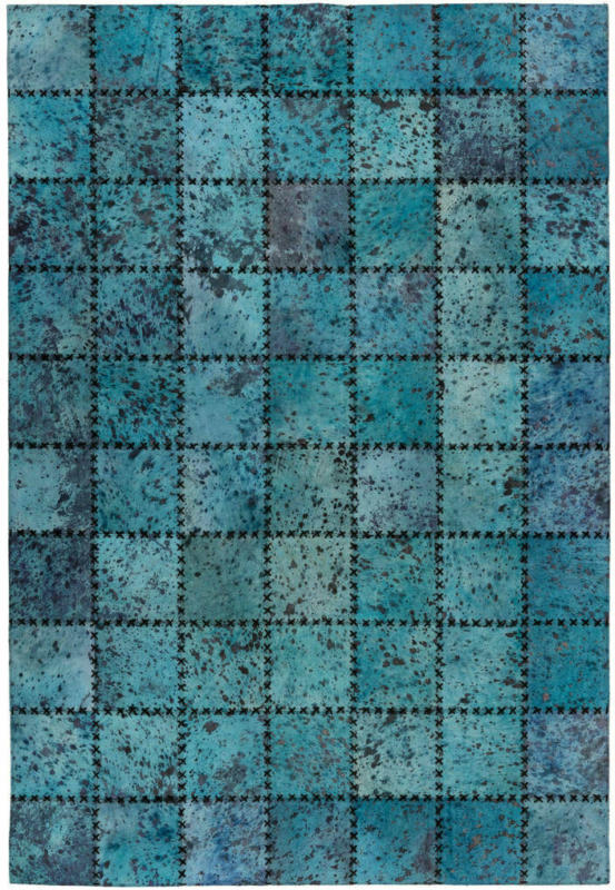Lederteppich „Voila 100“, türkis 160x230 cm