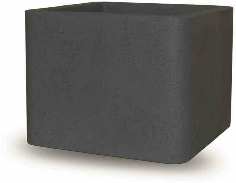 Gefäß „York“ 40x40x40 cm, schwarz-granit, Betonoptik schwarz-granit | 40x40x40 cm