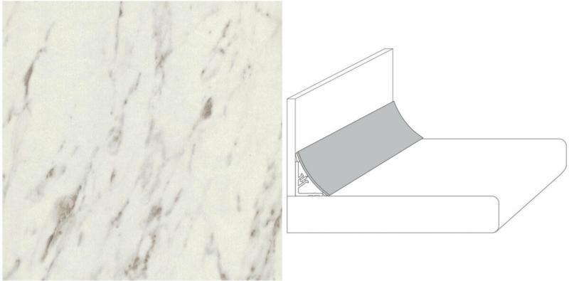 Wandanschlussprofil Plus 590x20x30mm "carrara royal"