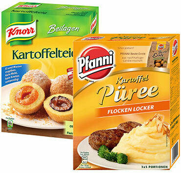 Pfanni Kartoffelpüree oder Knorr Kartoffelteig