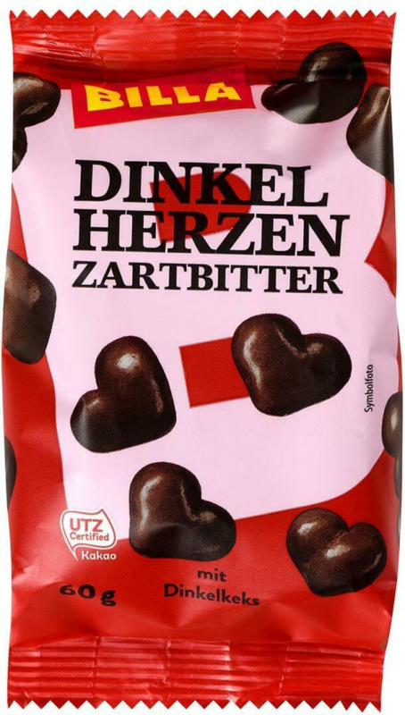BILLA Dinkelherzen Zartbitter