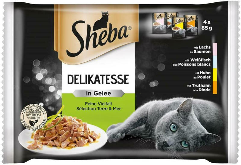 Sheba Delikatesse in Gelee Feine Vielfalt 4-Pack
