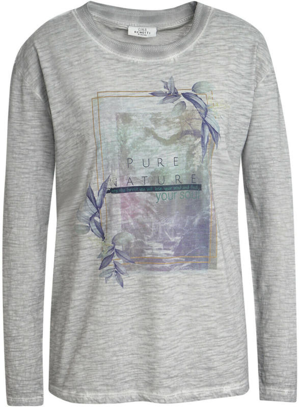 Damen Langarmshirt mit Oil-Washed-Effekt (Nur online)