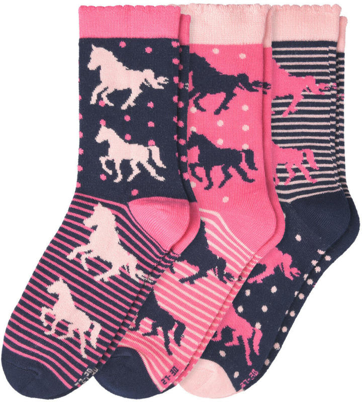 3 Paar Mädchen Socken mit Wellenbündchen (Nur online)
