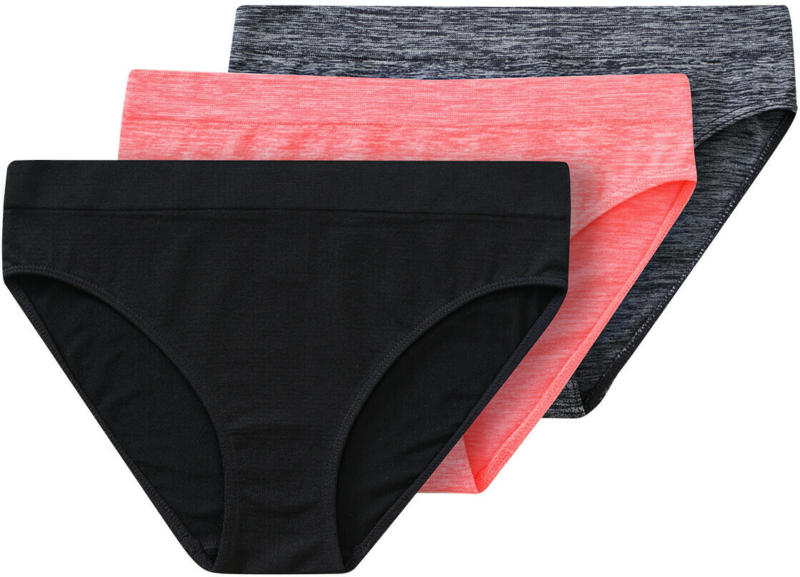 3 Mädchen Seamless-Slips in sportlicher Optik (Nur online)