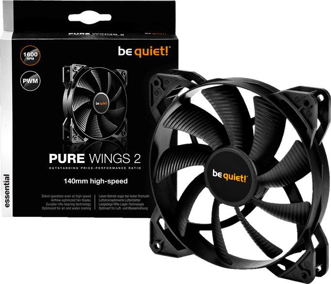 BE QUIET PURE WINGS 2 140mm PWM high-speed Gehäuse Lüfter, Schwarz