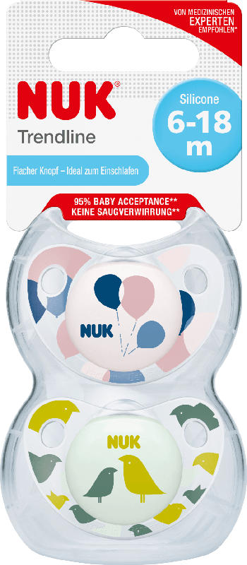 Nuk Schnuller Trendline Silikon Gr. 2, 6-18 Monate