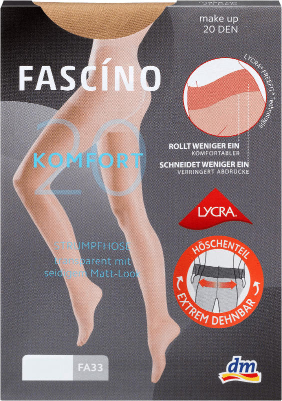 FASCÍNO Strumpfhose 20 DEN make up, Gr. 42/44