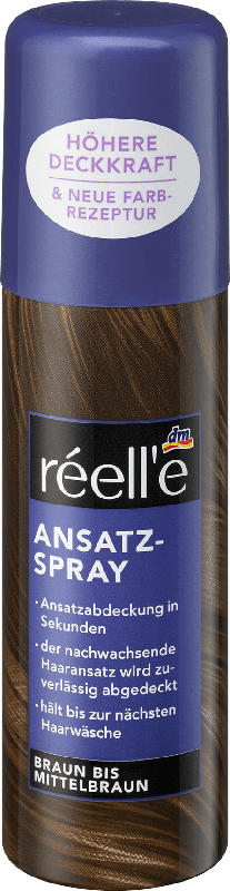 réell‘e Ansatzspray Braun bis Mittelbraun