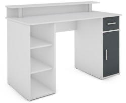 Schreibtisch mit Stauraum B 120cm H88cm Don Weiß/Anthrazit