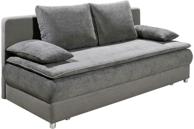 Schlafsofa mit Bettkasten und Kissen Svenja, Webstoff