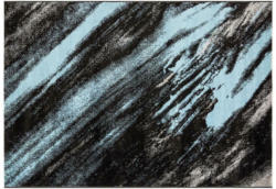 Webteppich Blau/Schwarz/Beige 160x230 cm