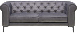 Chesterfield-Sofa in Samt Anthrazit