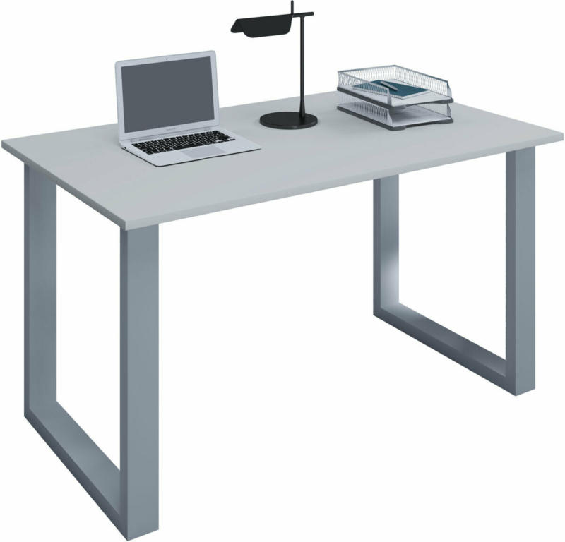 Schreibtisch „Lona“, 110x50 cm, U-Fußgestell, grau/silber