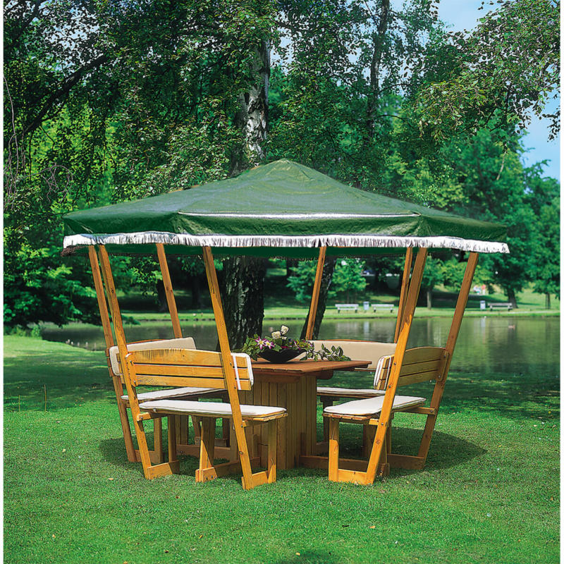 Pavillon „Rosenheim“, mit grünem Dach