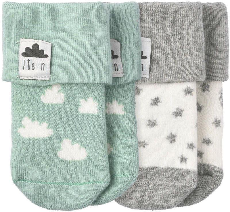 2 Paar Newborn Socken mit Umschlagbündchen (Nur online)