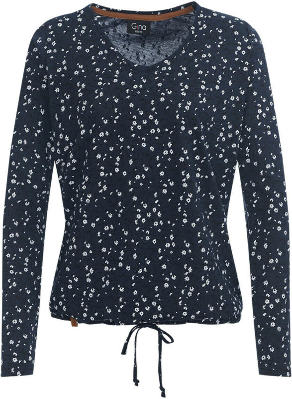 Damen Langarmshirt mit Streublumen-Allover (Nur online)