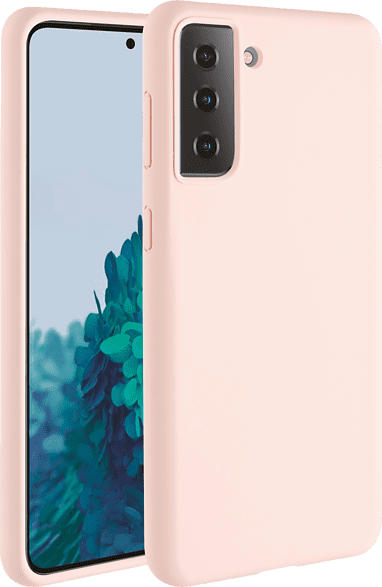 Vivanco Schutzhülle Hype für Samsung Galaxy S21, Silikon, pink sand; Handyhülle