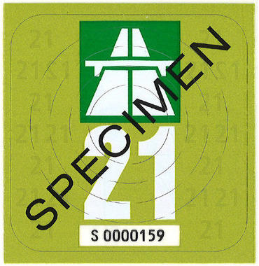 Autobahnvignette 2021