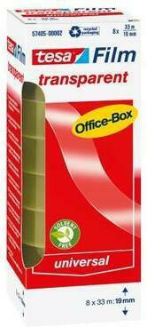 TESA Klebeband transp.Box 33mx19mm 574050000 8 Stk.
