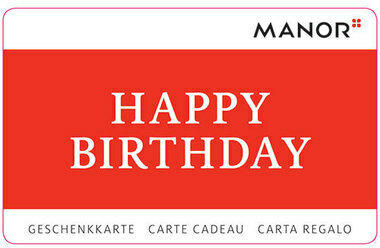 Geschenkkarte Manor Happy Birthday variabel
