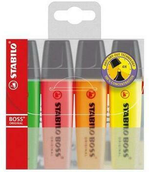 STABILO Boss Leuchtmarker Original 70 / 4 4 Farben ass.