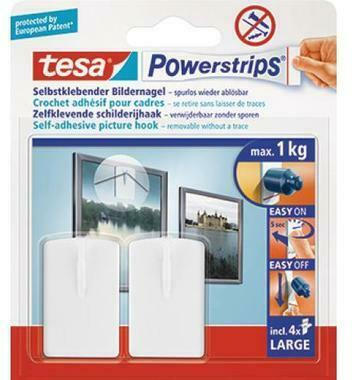TESA Powerstrips Bilder - Nagel 580310002 weiss, Kapazität 1kg 2 Stück