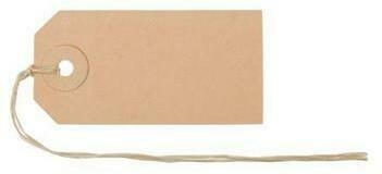 BIELLA Anhänge - Etiketten 35x70mm 561070.00 braun 50 Stück