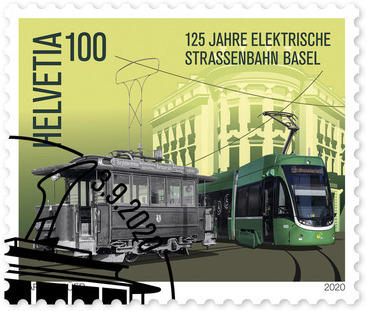 125 ans des tramways électriques bâlois, Timbre isolé