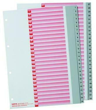 KOLMA Register Kolmaflex A4 18.252.03 grau, 52 - teilig, mit Indexbl.