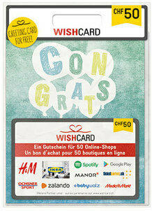 Geschenkkarte Wishcard CHF 50.-
