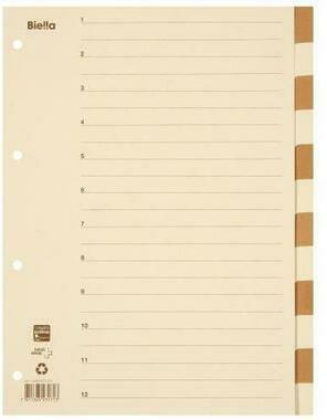 BIELLA Répertoires carton brun A4 46444100 12 pcs.