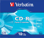 MediaMarkt VERBATIM Extra Protection CD-R, 10 Pack Slim Case - CD vuoti