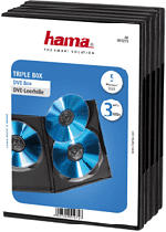 MediaMarkt HAMA 51272 DVD TRIPLE BOX BLACK - DVD Leerhüllen (Schwarz)