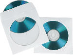 MediaMarkt HAMA Pochettes de protection en papier pour CD/DVD - Custodie vuote di carta (Bianco)