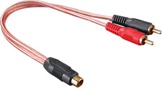 HAMA 43639 ADAPTER RCA Y F/2XM - Adaptateur Cinch (Transparent)