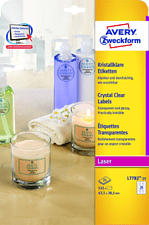 ZWECKFORM Etiquettes transparentes brillantes, 38.1 x 63.5 mm, 525 étiquettes -