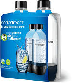 MediaMarkt SODASTREAM Duopack de Bouteilles de 1 litre, nero - Bottiglia Sodastream (Nero)