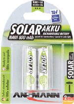 MediaMarkt ANSMANN Solar Batterie 2 x AA NiMH 800 mAh - Batterie rechargeable